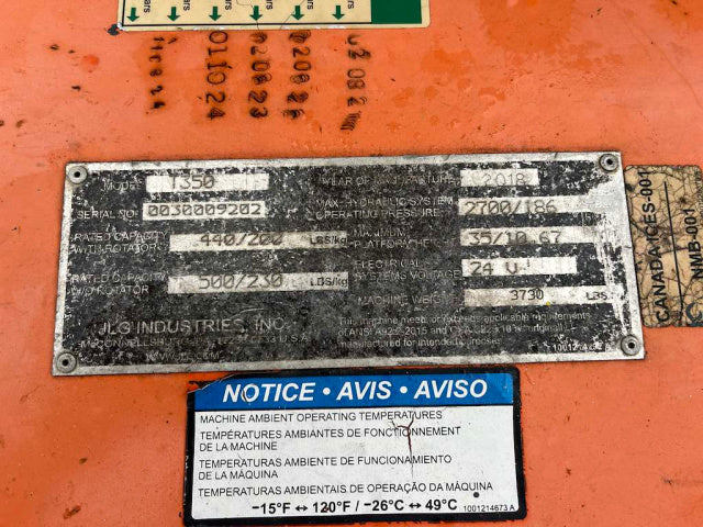 Used 2018 JLG T350 Towable Boom Lift