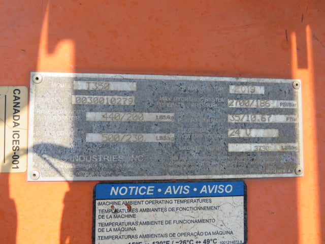 Used 2019 JLG T350 Towable Boom Lift