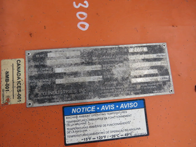 Used 2019 JLG T350 Towable Boom Lift