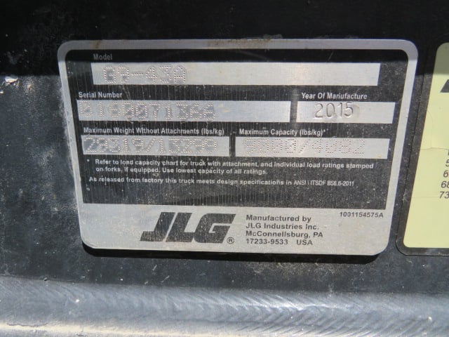 Used 2015 JLG G9-43A Telehandler Forklift