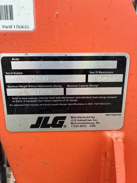 Used 2016 SKYTRAK 8042 Telehandler Forklift