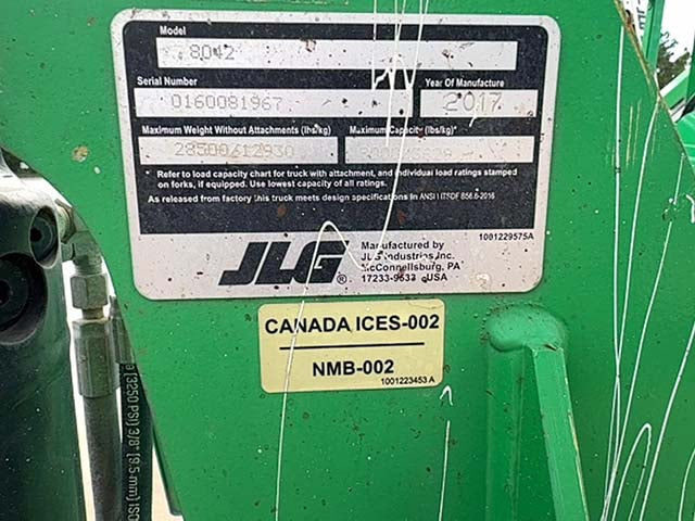 Used 2017 SKYTRAK 8042 Telehandler Forklift