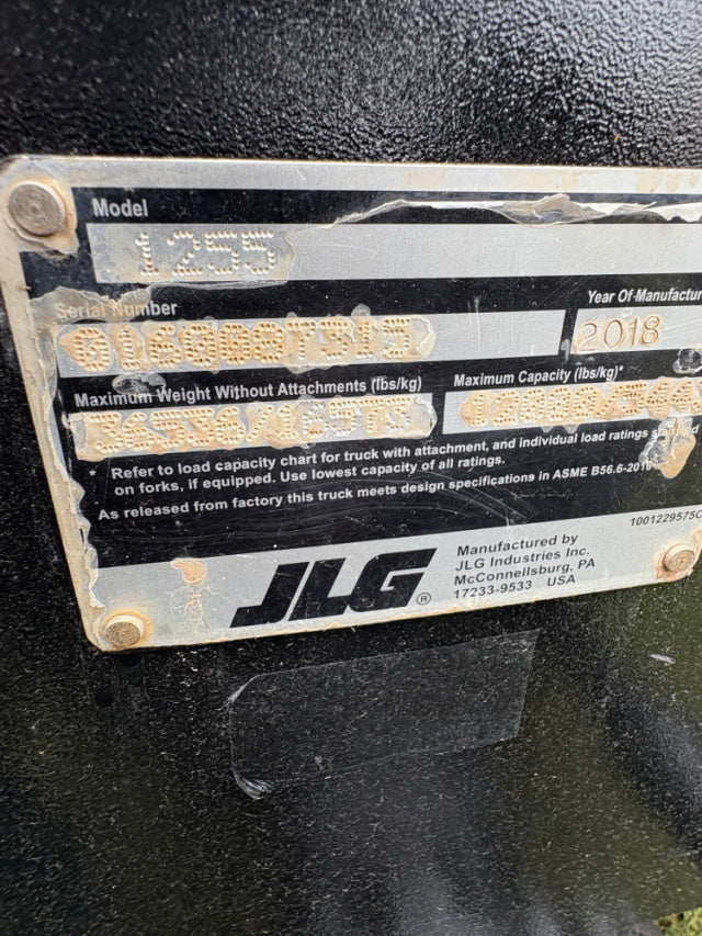 Used 2018 JLG 1255 Telehandler Forklift