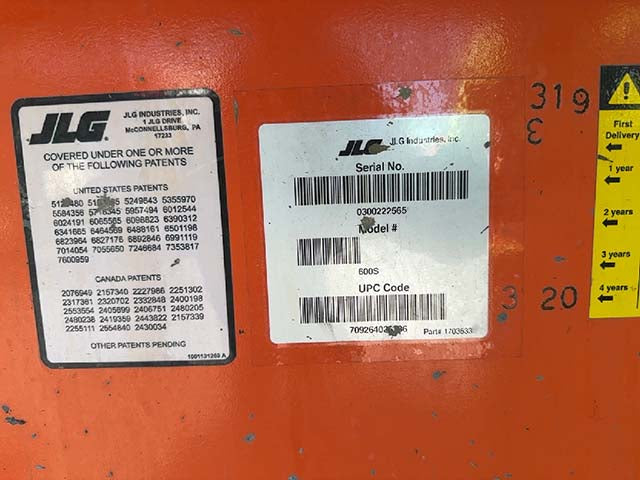 Used 2016 JLG 600S Telescopic Boom Lift