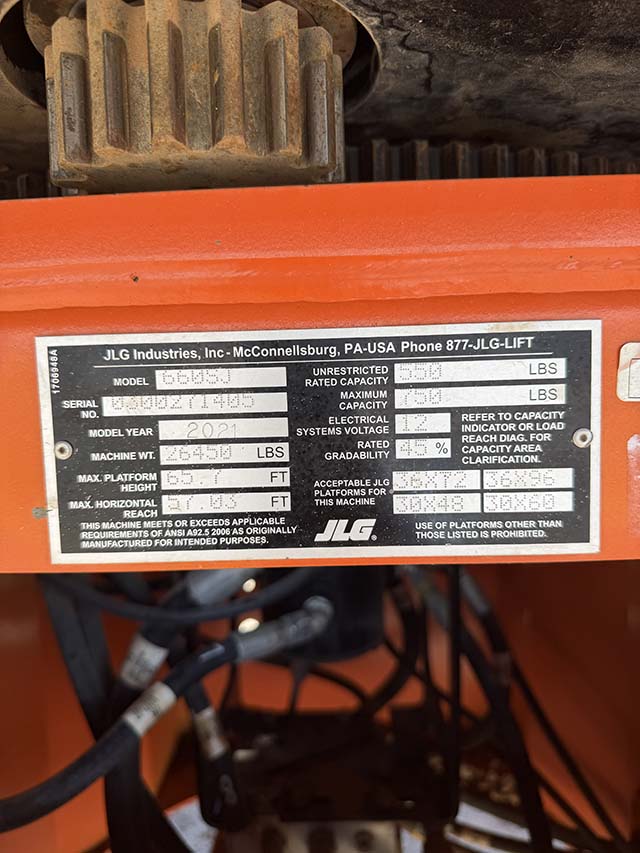 Used 2021 JLG 660SJ Telescopic Boom Lift
