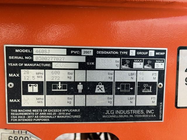 Used 2021 JLG 460SJ Telescopic Boom Lift