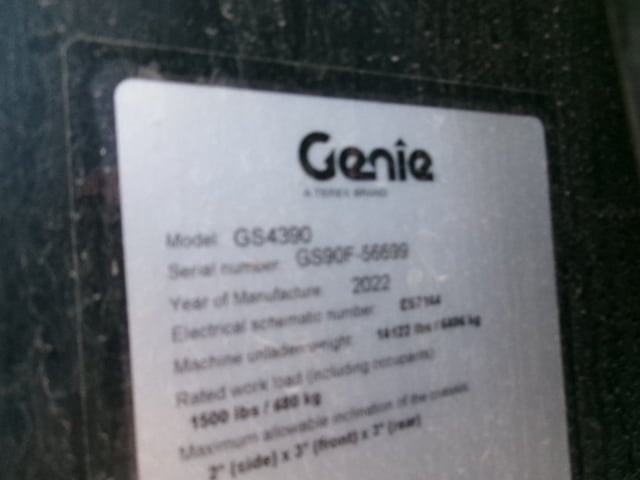 Used 2022 GENIE GS-4390 RT Scissor Lift