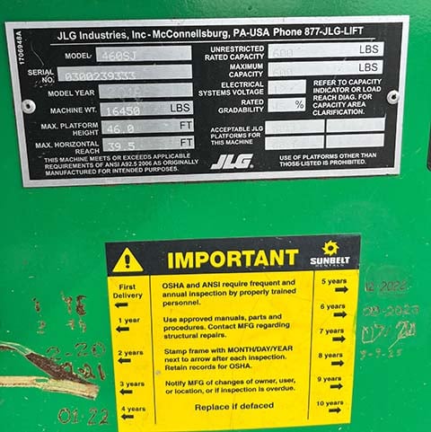 Used 2018 JLG 460SJ Telescopic Boom Lift