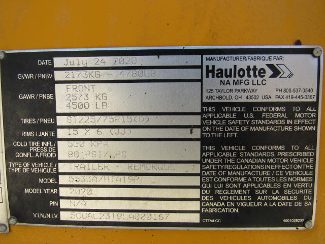 Used 2020 HAULOTTE 5533A Towable Boom Lift