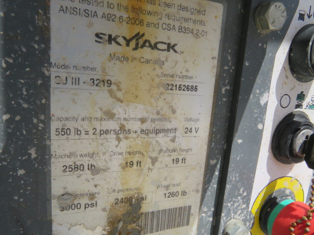 Used 2020 SKYJACK SJ3219 Scissor Lift