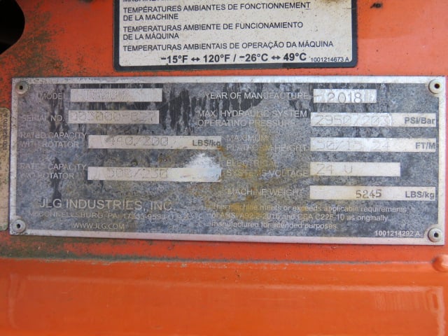 Used 2018 JLG T500J Towable Boom Lift