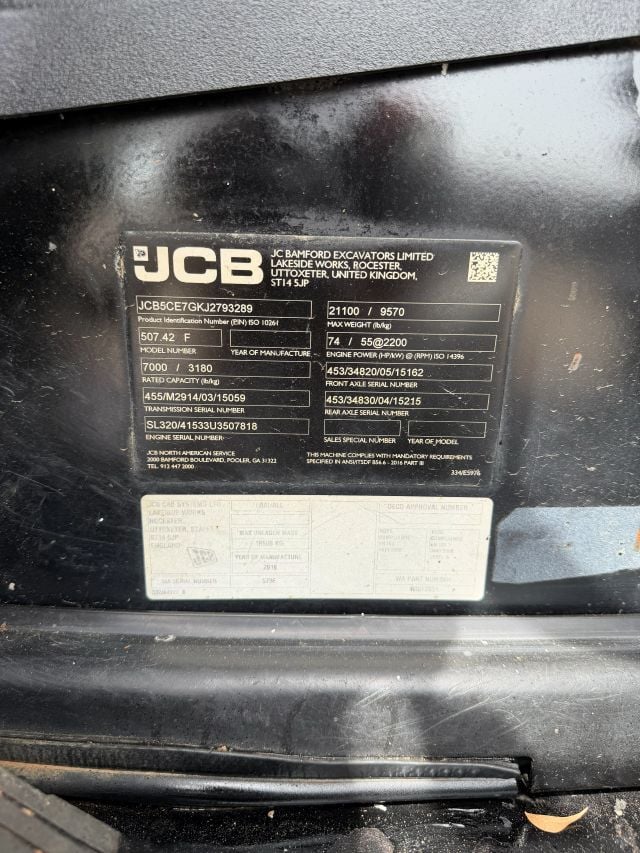 Used 2019 JCB 507-42 Telehandler Forklift