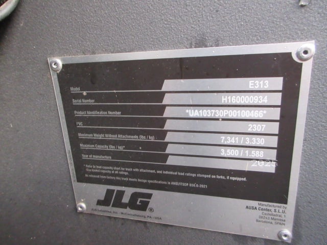 New 2025 JLG E313 Telehandler Forklift