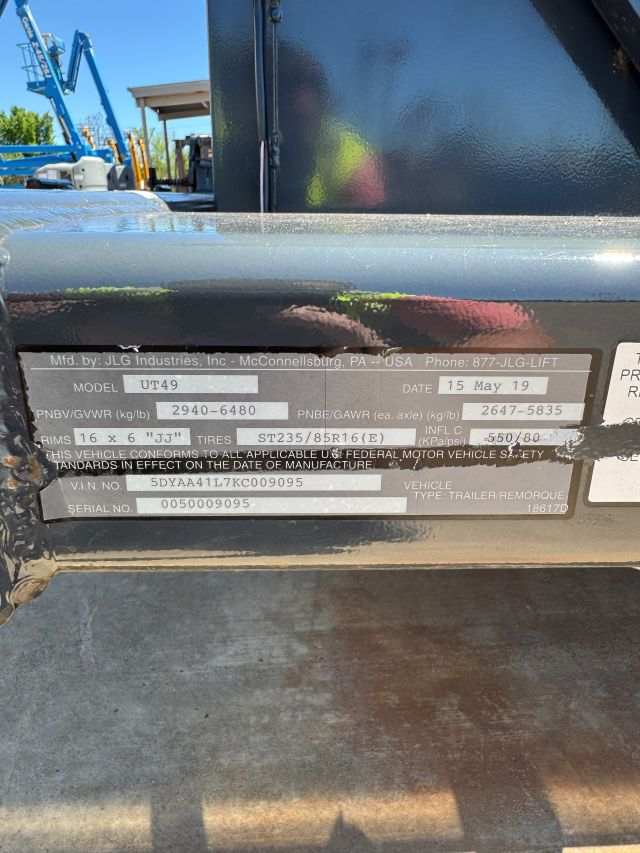 Used 2019 JLG UT49 Trailer