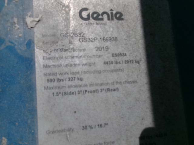 Used 2019 GENIE GS-2632 Scissor Lift