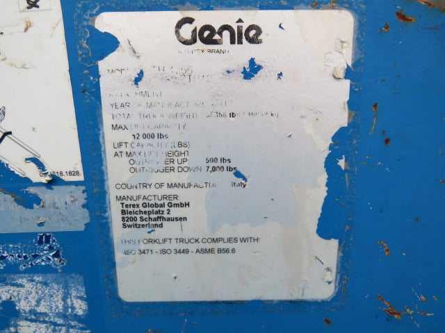 Used 2018 GENIE GTH-1256 Telehandler Forklift