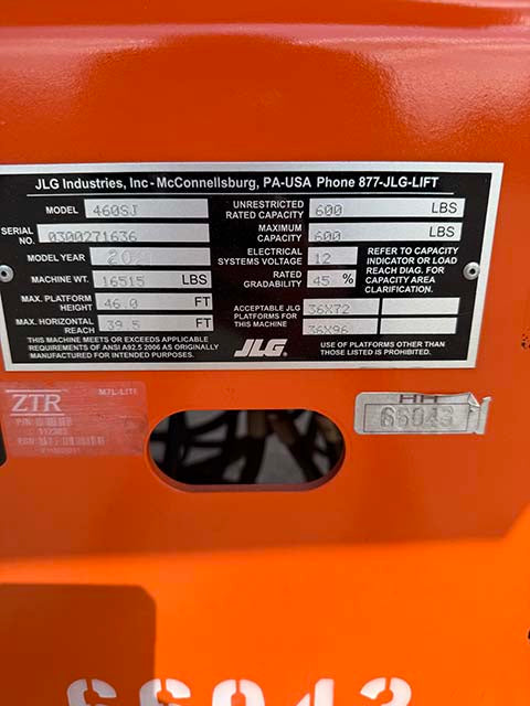Used 2021 JLG 460SJ Telescopic Boom Lift