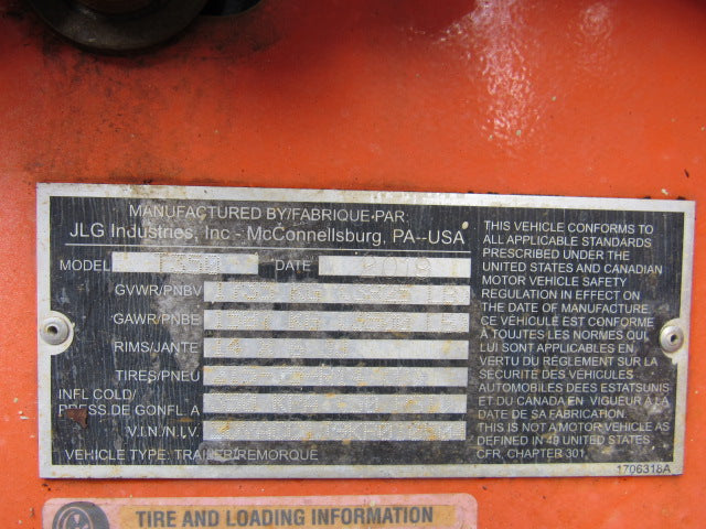 Used 2019 JLG T350 Towable Boom Lift