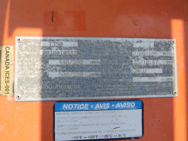 Used 2019 JLG T350 Towable Boom Lift