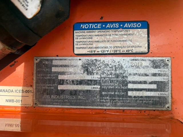 Used 2019 JLG T500J Towable Boom Lift