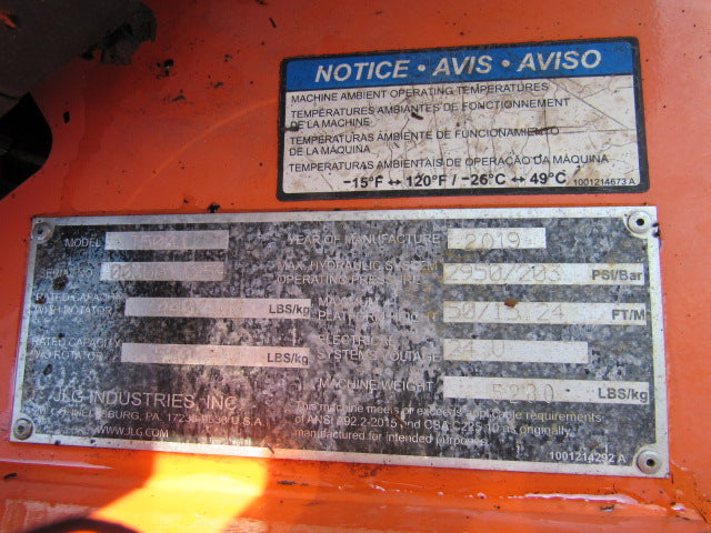 Used 2019 JLG T500J Towable Boom Lift