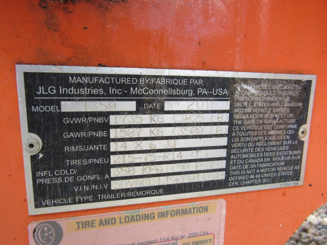 Used 2019 JLG T350 Towable Boom Lift