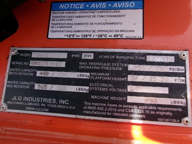 Used 2022 JLG T500J Towable Boom Lift