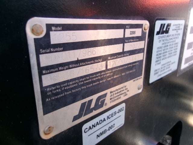 Used 2022 JLG 1255 Telehandler Forklift