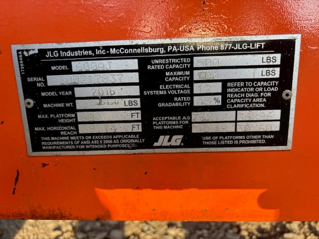Used 2016 JLG 600AJ Articulating Boom Lift