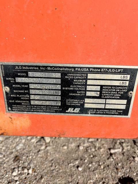 Used 2017 JLG 600AJ Articulating Boom Lift