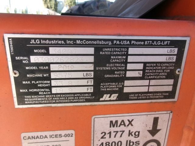 Used 2019 JLG 340AJ Articulating Boom Lift