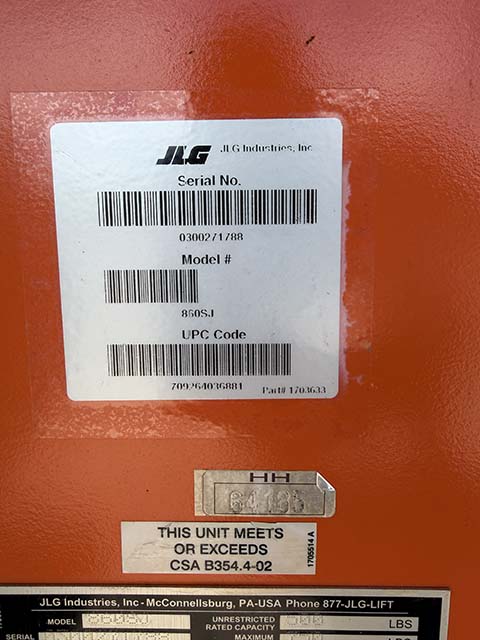 Used 2020 JLG 860SJ Telescopic Boom Lift