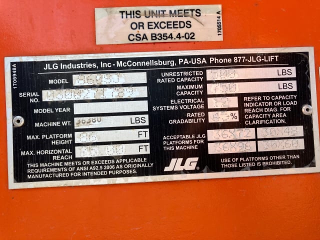 Used 2020 JLG 860SJ Telescopic Boom Lift