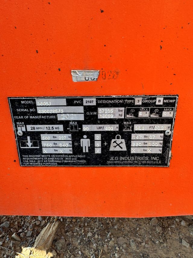 Used 2021 JLG 860SJ Telescopic Boom Lift
