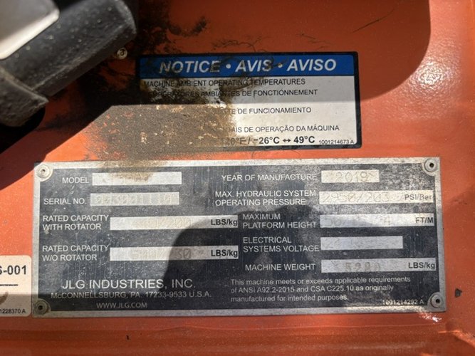 Used 2019 JLG T500J Towable Boom Lift, photo 15