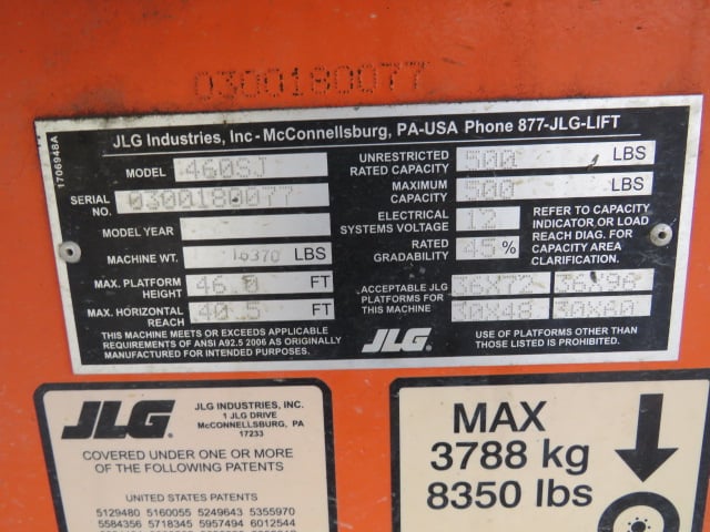 Used 2013 JLG 460SJ Telescopic Boom Lift