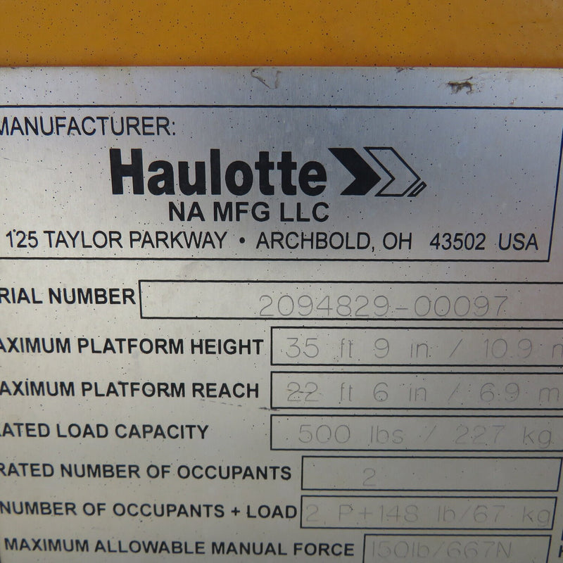 Used 2021 HAULOTTE 3522A Towable Boom Lift, photo 19