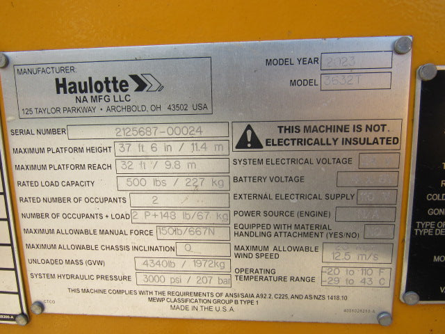 Used 2023 HAULOTTE 3632T Towable Boom Lift