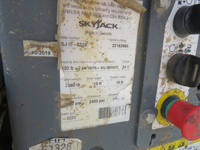 Used 2020 SKYJACK SJ3219 Scissor Lift
