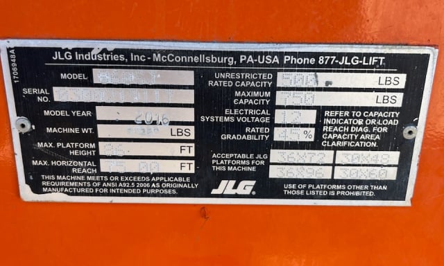 Used 2016 JLG 860SJ Telescopic Boom Lift