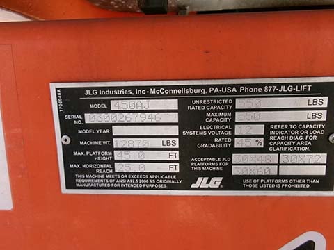 Used 2020 JLG 450AJ Articulating Boom Lift