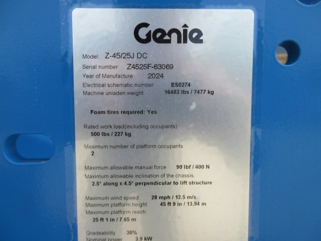 New 2025 GENIE Z-45/25J DC Articulating Boom Lift