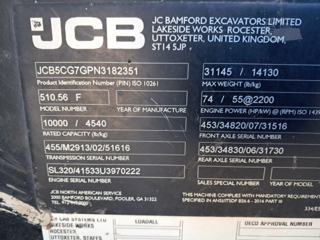 Used 2023 JCB 510-56 Telehandler Forklift