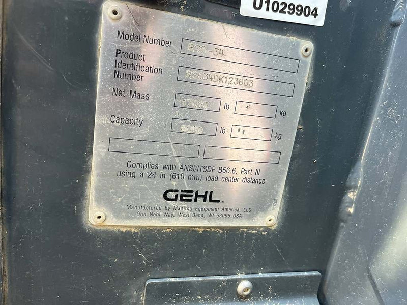 New 2018 GEHL RS6-34 Telehandler Forklift, photo 18