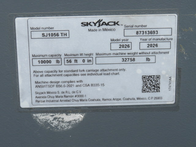 New  SKYJACK SJ1056 TH Telehandler Forklift