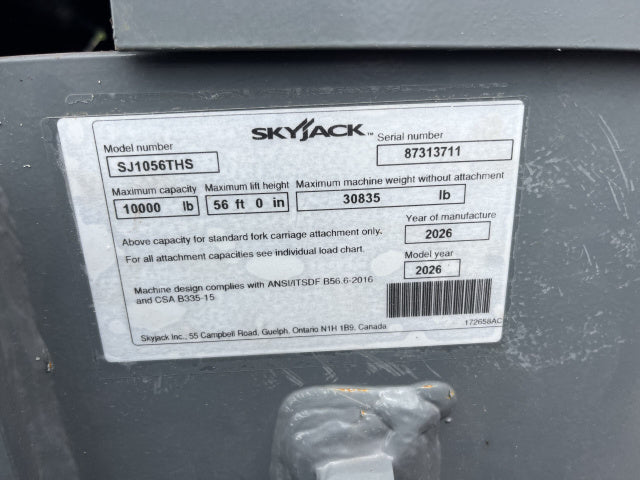 New 2026 SKYJACK SJ1056 TH Telehandler Forklift