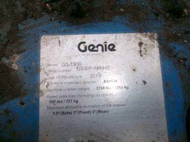 Used 2019 GENIE GS-1930 Scissor Lift