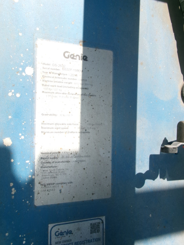 Used 2018 GENIE GS-2632 Scissor Lift