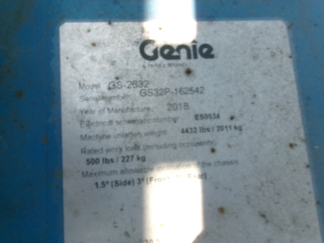 Used 2019 GENIE GS-2632 Scissor Lift