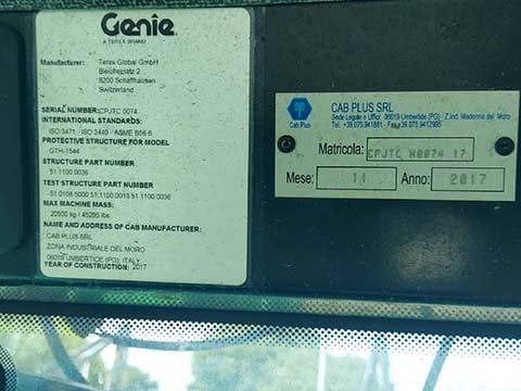 Used 2018 GENIE GTH-1544 Telehandler Forklift